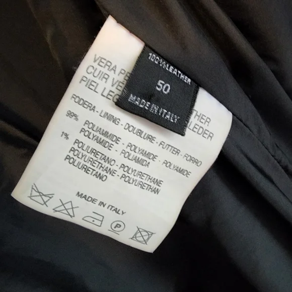 EUC Barney's COOP Lambskin Leather Mock Neck Zip Cuff Jacket